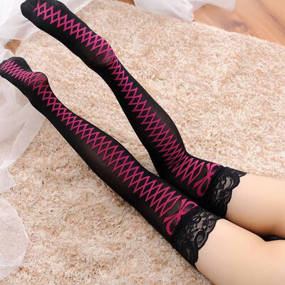 

Set Women Sheer Lace Tighs High Stockings Erotic Lingerie Pantyhose Sexy