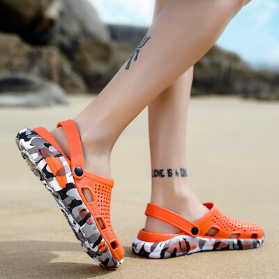 

Summer outdoor skid-proof fashion wearing mens semi-slippers mens fashion slippers holes sandals&beach shoes
