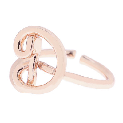 

Rose Gold A-Z 26 Letters Initial Name Rings Women Men Weeding Bride Jewelry