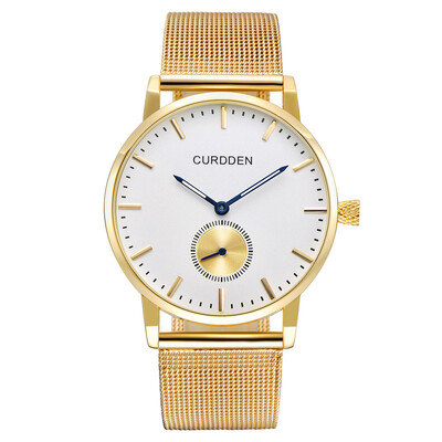 

Gobestart Mens Stainless Steel Minimalist Ultra-Thin Quartz Analog Wrist Watch Waterproof