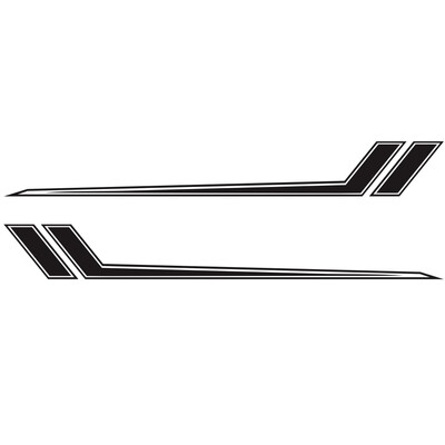 

1 Pair Sports Racing Stripe Graphic Stickers Car Body Side Door Vinyl Decal Kits