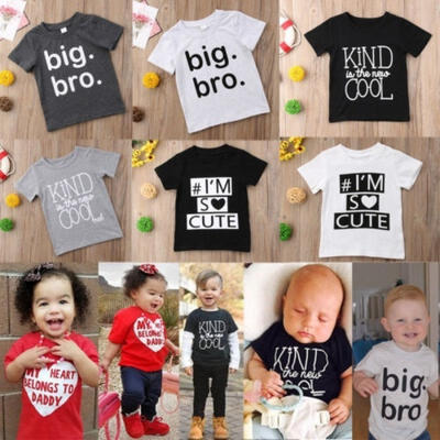 

2018 Toddler Family Baby Girls Boys T-shirt Tops Outfits