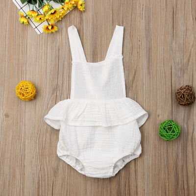 

Summer Newborn Baby Girl Bow-knot Sleeveless Romper Jumpsuit Playsuit Outfit