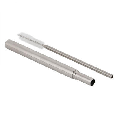 

Greensen Portable Retractable Stainless Steel Reusable Drinking Straw with Cleaning Brush