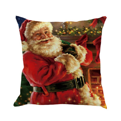 

Siaonvr Christmas Pillow Cover Pillowcases Decorative Sofa Cushion Cover 45x45cm