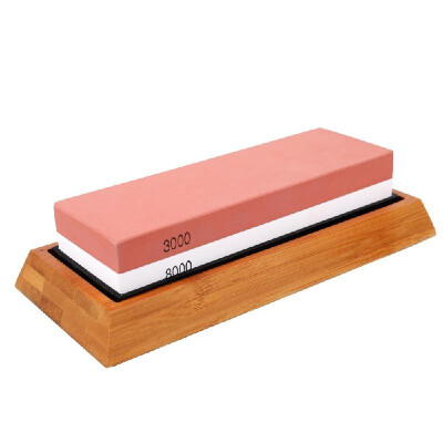 

Double-sided Bicolor Whetstone Cutter Sharpener Stone for Kitchen White Corundum Sharpening Tool with Silica Gel Underlay