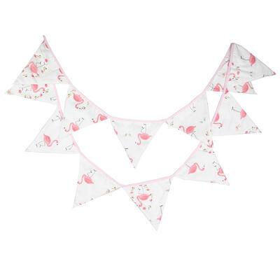 

12 Flags 32m Pink Birds Print Pennant Flags Bunting Festival Party Banner
