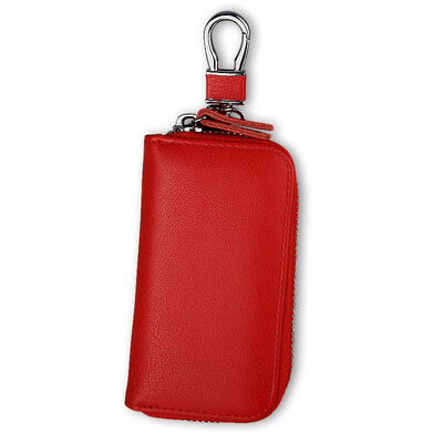 

Mens leather key bag zipper multi-functional car key bag womens business car key bag
