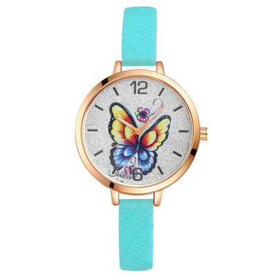 

Watch Butterfly Dial Quartz Watch GAIETY Brand Fashion Watch Silicone Strap