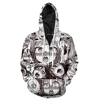 

Herqw61 Unisex Ahegao Anime Girls 3D Hoodie Sweatpants Funny Pullovers Zipper Sweatshirt Tracksuit And Pants