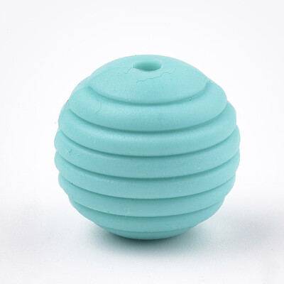 

Food Grade Environmental Silicone Beads Chewing Beads For Teethers DIY Nursing Necklaces Making Round DarkTurquoise 15x14mm