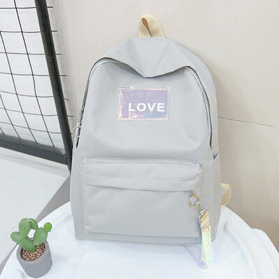 

Tailored Unisex Canvas Letter Backpack Outdoor Travel Backpack Student Bag