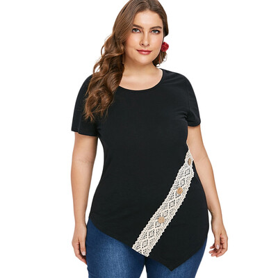 

Plus Size Asymmetric T-shirt