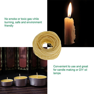 

61m Organic Hemp Candle Hemp Core with Pure Bee wax for DIY Oil Lamp Organic Hemp Candle Wick Candle Core