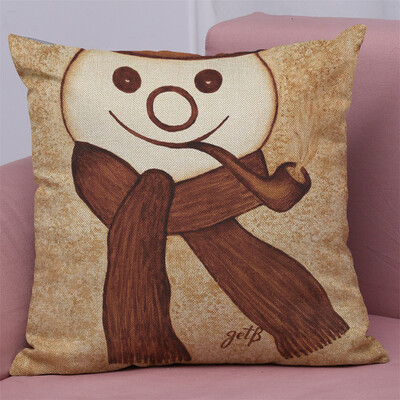 

Gobestart New Christmas Cotton Linen Pillow Case Sofa Cushion Cover Home Decor
