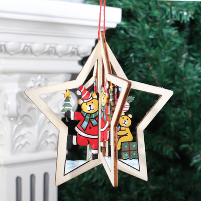 

Tailored Christmas Decorations Wooden Christmas Tree Pendant Christmas Gift