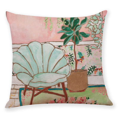 

〖Follure〗Home Decor Cushion Cover Happy Sunmer Time Throw Pillowcase Pillow Covers