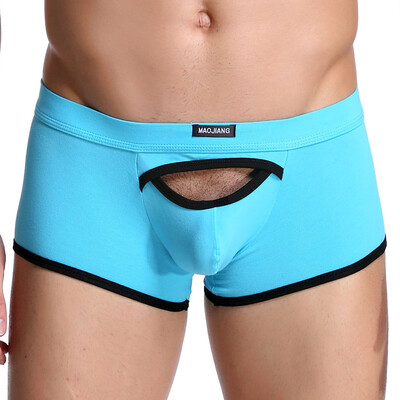 

Trunks Sexy Underwear Mens Boxer Briefs Shorts Bulge Pouch Cotton Underpants -L