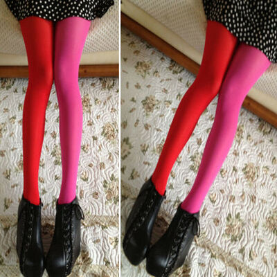

Women Patchwork Footed Tights Stretchy Pantyhose Stockings Elastic Sock