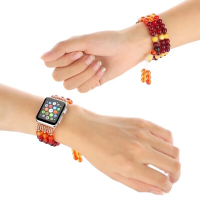 

〖Follure〗Fashion Sports Beaded Bracelet Strap Band For Apple Watch Series 321 38mm RD