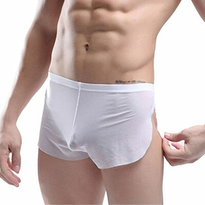

Men Boxer Briefs Sexy Low Waist Large Bulge Pouch Seamless Unuderpant Ultra-thin