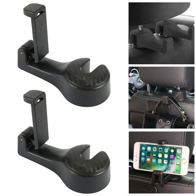 

2 in 1 Auto Car Back Seat Phone Holder Stand Headrest Hanger Hook Clip for Bag