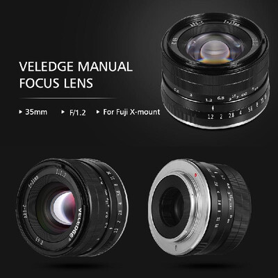 

VELEDGE 35mm F12 Super High Resolution Large Aperture Standard Camera Prime Lens Lightweight MF Manual Focus Lens 025m Closest