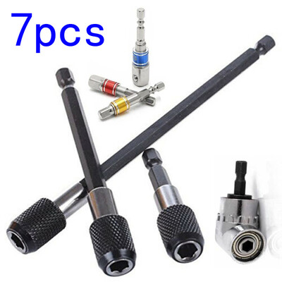 

7Pcs 105 Degree Angle Drill Bit Socket Holder Extension Chuck Adapter Set