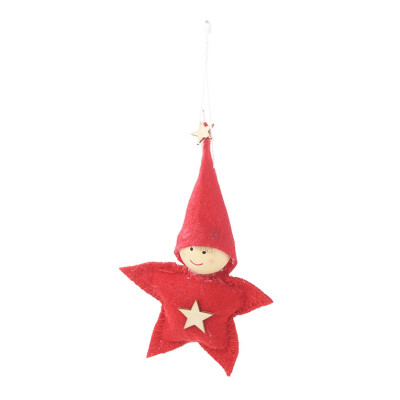 

New Christmas Star Shape Plush Doll Pendant Decorative Xmas Tree Hanging Ornaments Seasonal Home Party Decorations Merry Christmas