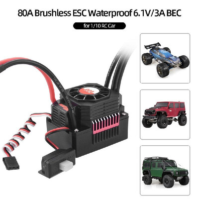 

SURPASS HOBBY 80A Brushless ESC Waterproof Electric Speed Controller for 110 RC Truck Off-road Car