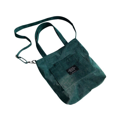

Women Corduroy Zipper Single Shoulder Handbag Tote Cross Body Messenger Bag