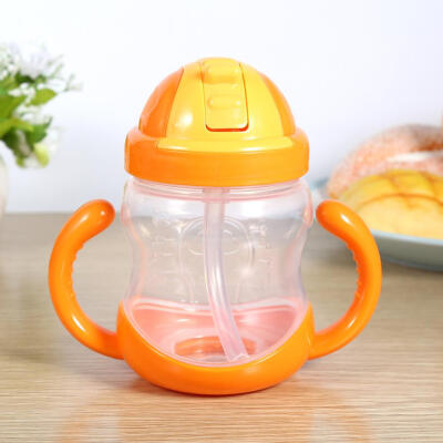 

Greensen280ML Cute Baby Cup Drinking Straw Kids Children Learning Safe Feeding Bottle Training Cups