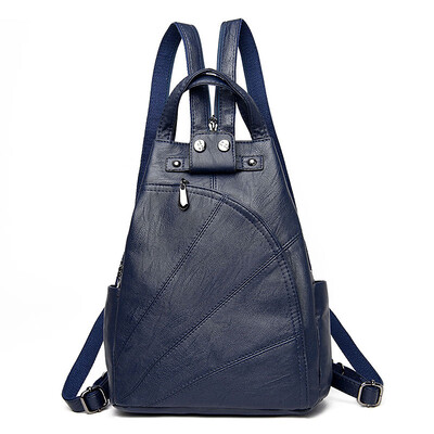 

Womens shoulder bag soft leather shoulder diagonal backpack sheepskin stitching womens chest bag wholesale