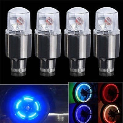 

4pcs RGB LED Tyre Tire Valve Caps Neon Light Bike Car motorcycle WZ