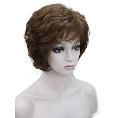

Strong Beauty Ladies Wigs Short Wavy Brown Hair For Women Synthetic Capless Full Wig 9 Colors