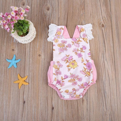 

Newborn Kids Baby Girl BodysuitHeadband Cotton Jumpsuit Romper Outfits Clothes