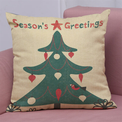 

Tailored New Christmas Cotton Linen Pillow Case Sofa Cushion Cover Home Decor