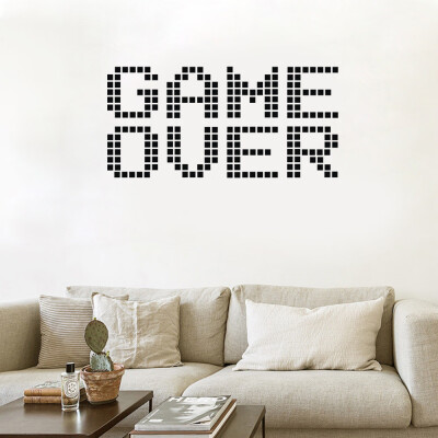 

〖Follure〗GAME OUER Removable Art Vinyl Mural Home Room Decor Wall Stickers