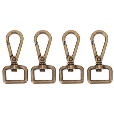 

4pcs Vintage Metal Luggage Bag Buckle Snap Hook Bag Clasp DIY Key Chain