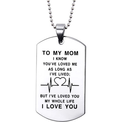 

TO MY MOM TO MY DAD Stainless Steel Necklace High Quality Usable Creative