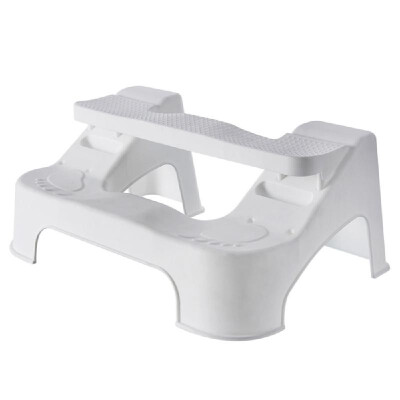 

Bathroom White Non Slip Toilet Stool Adult Children Comfortable Squat Aid Stool