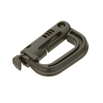 

D-shaped D-Ring Strong Carabiner Snap Tactical Backpack Shackle Clip Key Ring Hiking Buckle Green