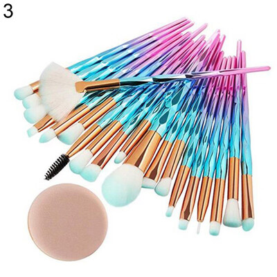 

20Pcs Color Block Makeup Brushes Loose Powder Blush Foundation Cosmetics Tools