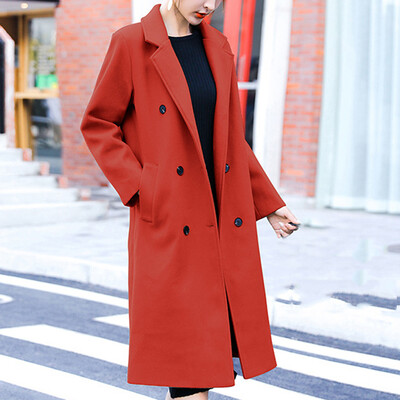 

Tailored Women Lapel Coat Trench Jacket Slim Formal Overcoat Winter Outwear