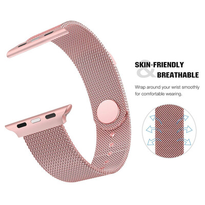 

〖Follure〗Magnets Milanese Loop Mesh Metal Replacement Strap For Apple Watch 432 4244mm