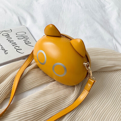 

Internet celebrity ins cartoon bag retro cute cat small round bag new 2019 female bag single shoulder oblique satchel