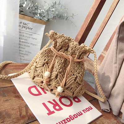 

Ins womens bag Korean-style wool-knitting bucket bag mini-bag new style single-shoulder oblique-type bag