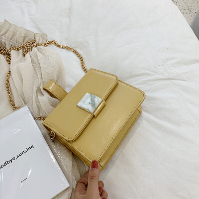 

Chic chain small bag Korean version simple womens bag new style summer popular&fashionable small square bag