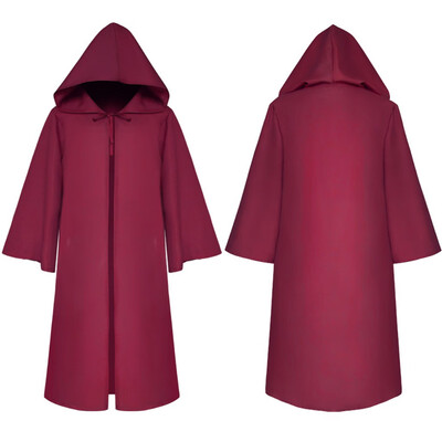

Toponeto Women Mens Vintage Gothic Solid Hooded Bandage Cloak Cosplay Outwear Coat