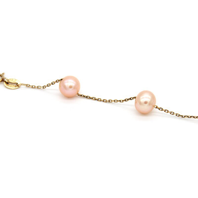 

qingtian zhenzhu bright pink pearl bracelet Starry silver plated gold freshwater pearls 16360